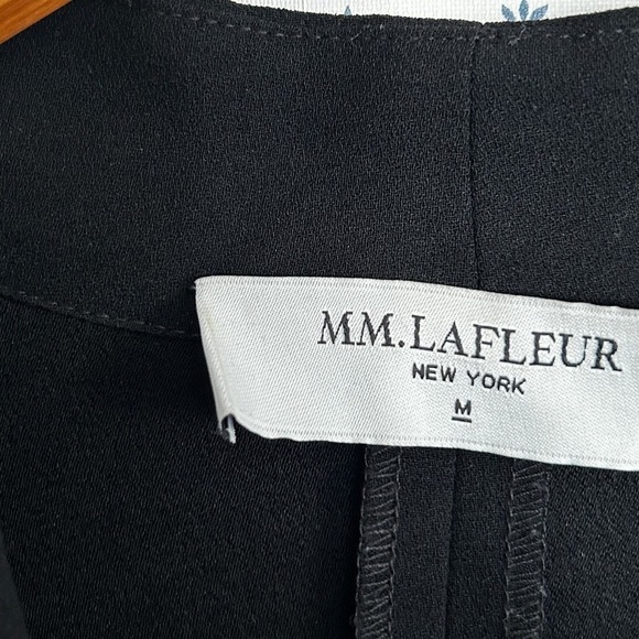 M.M. Lafleur Elle V Neck Dress M 8 10 Black MM Lafleur Academia Office Career - Picture 9 of 11